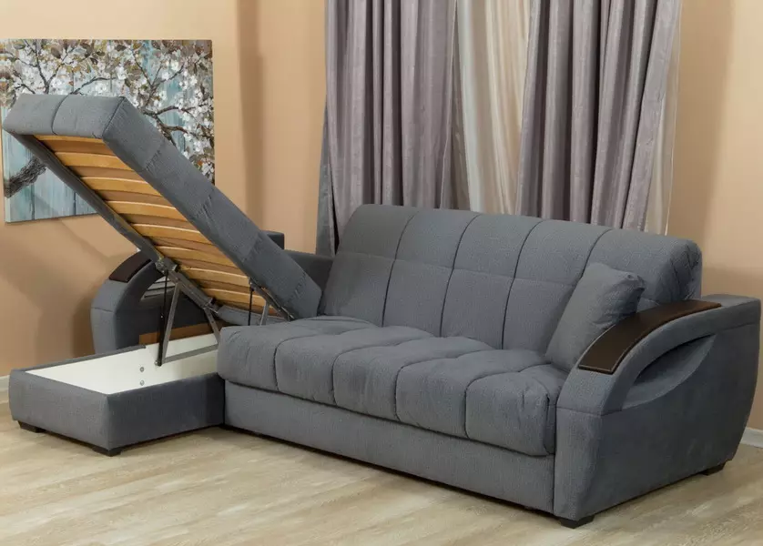 Sofa dengan blok spring bebas: apakah mata air bebas? Sudut, sofa lurus dan modular. Apa yang lebih baik untuk tidur? Ulasan 8994_23