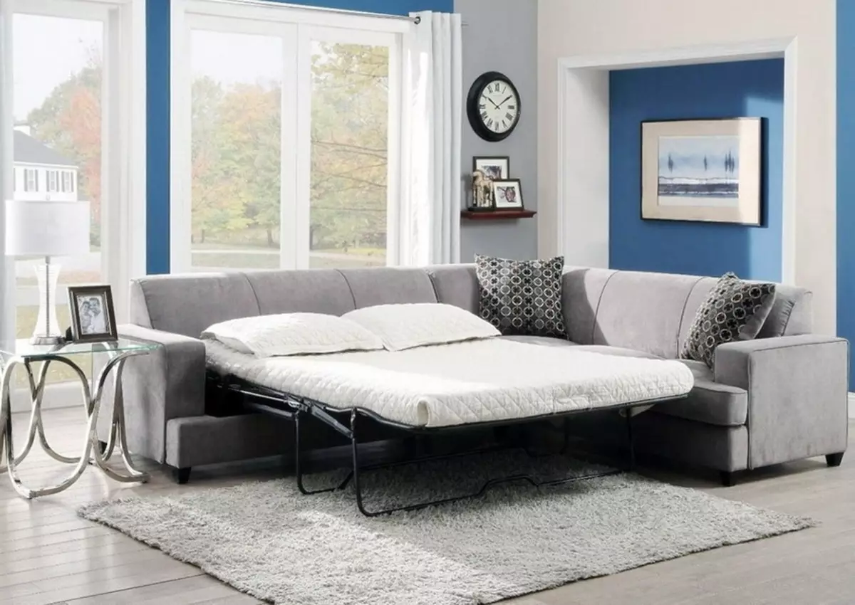 Sofa dengan blok spring bebas: apakah mata air bebas? Sudut, sofa lurus dan modular. Apa yang lebih baik untuk tidur? Ulasan 8994_25