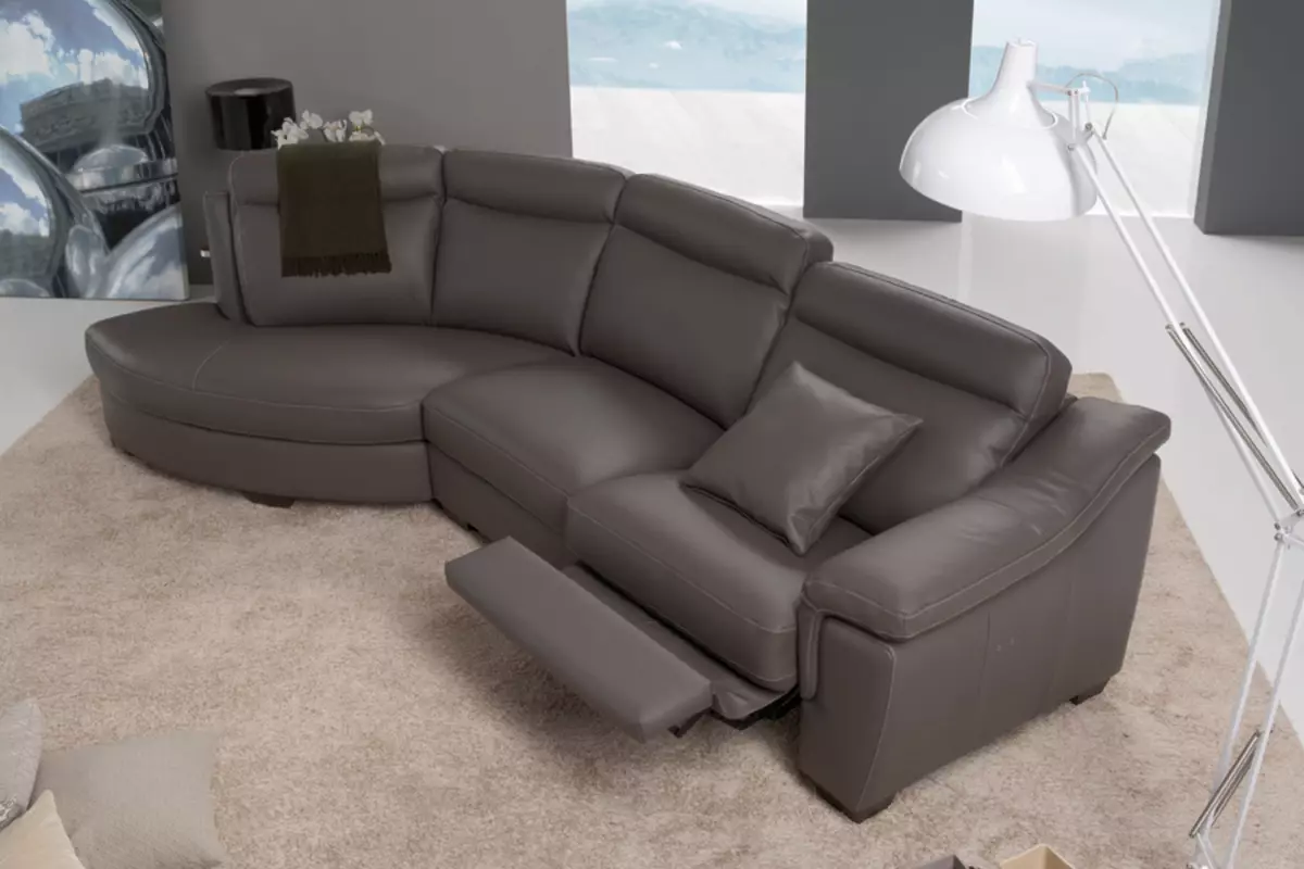 Sofa med en mekanisme Adverter: med en sovende sted for hjørne og lige, med elektrisk annoncør, til hjemmebiograf, dobbelt og tredobbelt 8996_17