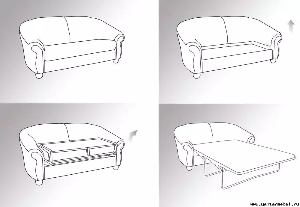 沙發床配有矯形床墊：選擇日常使用帶彈簧和解剖床墊的滾動和折疊沙發 8999_47