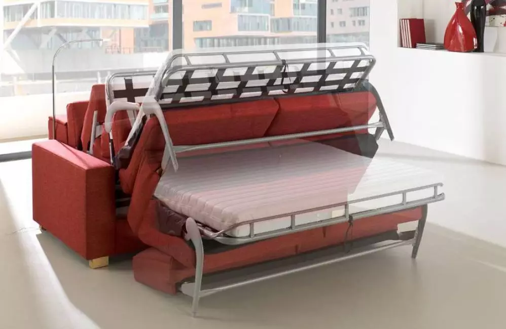 Sofà llits amb matalàs ortopèdic: trieu per a l'ús diari Roll-out i sofàs plegats amb matalàs de primavera i anatòmica 8999_57
