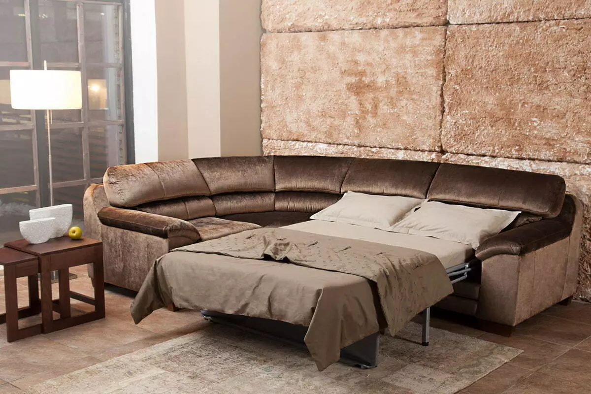 Katil sofa dengan tilam ortopedik: memilih untuk menggunakan harian roll-out dan sofa lipat dengan tilam musim bunga dan anatomi 8999_64