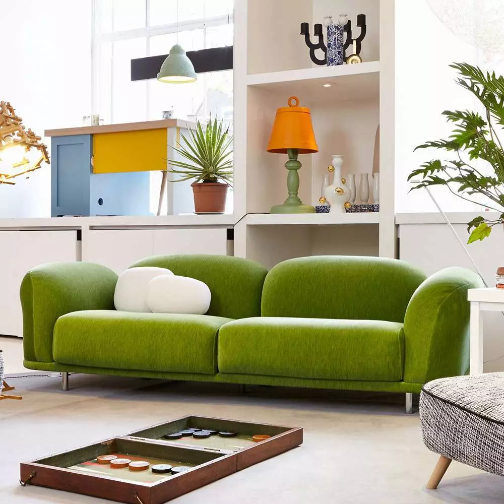 Bagaimana untuk memilih sofa? 62 Foto Sofa Soft Terbaik untuk Rumah, Di mana terdapat kucing, nasihat pakar mengenai sofa pepejal untuk tidur yang berterusan 9001_22