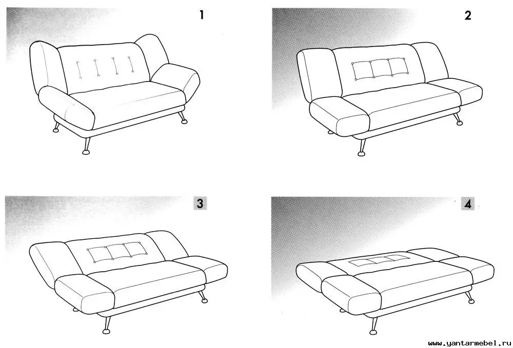 Sofas kun dormanta loko en malgranda ĉambro: kompaktaj modeloj kaj transformaj mekanismoj por malgrandaj-grandaj apartamentoj, konsiloj pri elektado 9012_21