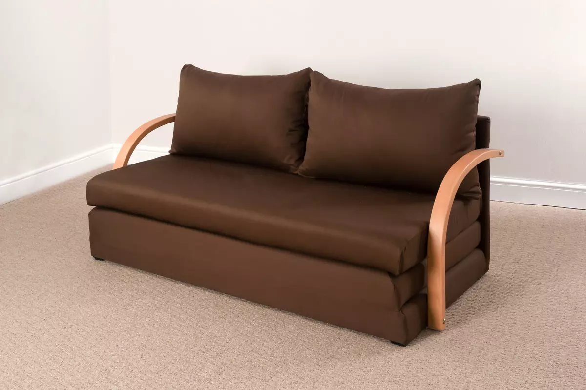 Tilepan Double Sofas: ukuran, milih hiji sofa tilepan 2-seater 9015_2