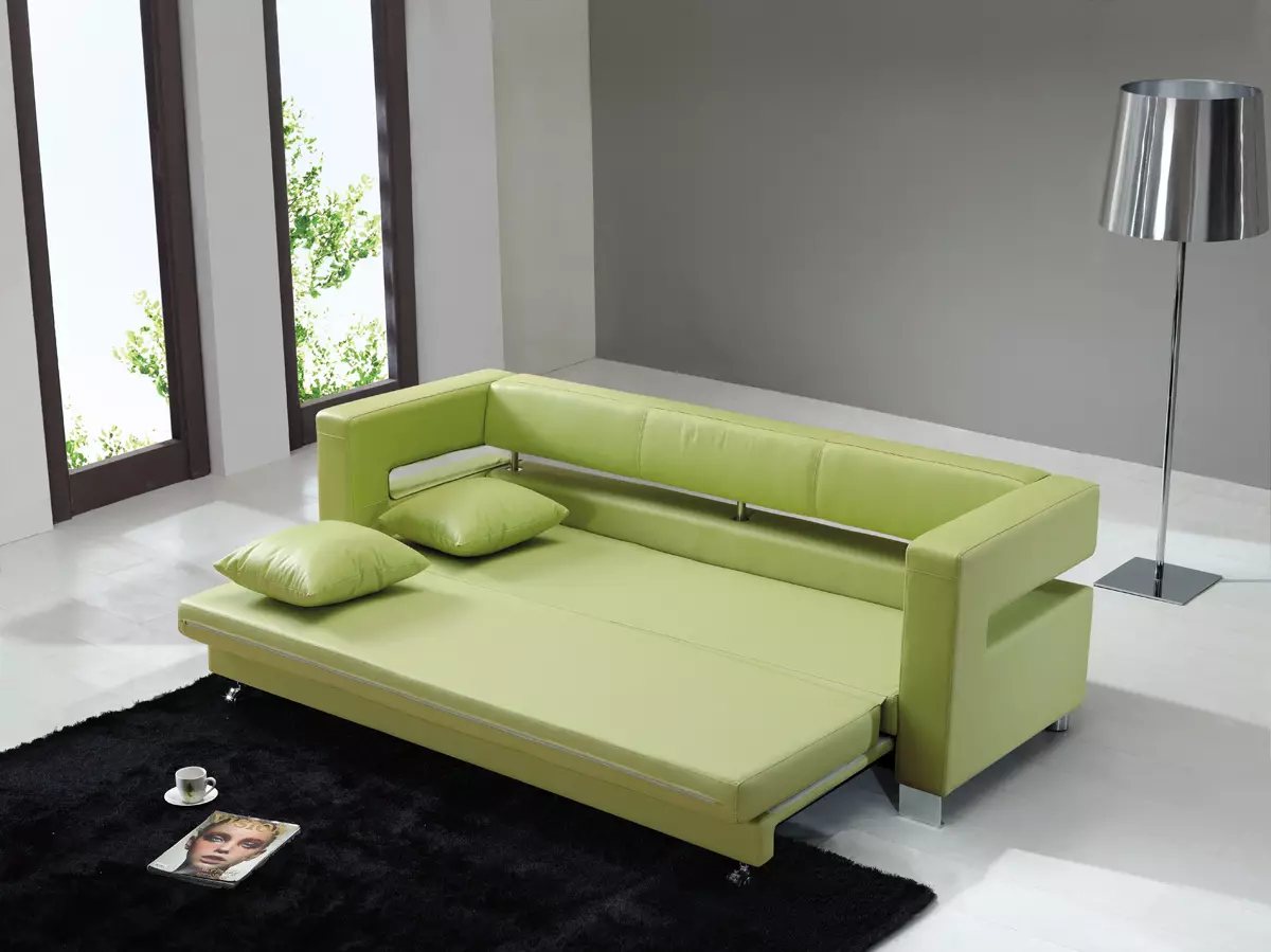 Tilepan Double Sofas: ukuran, milih hiji sofa tilepan 2-seater 9015_3