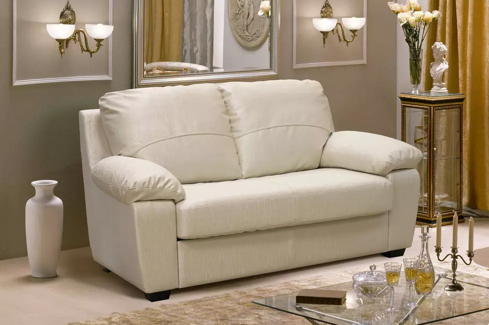 Tilepan Double Sofas: ukuran, milih hiji sofa tilepan 2-seater 9015_5