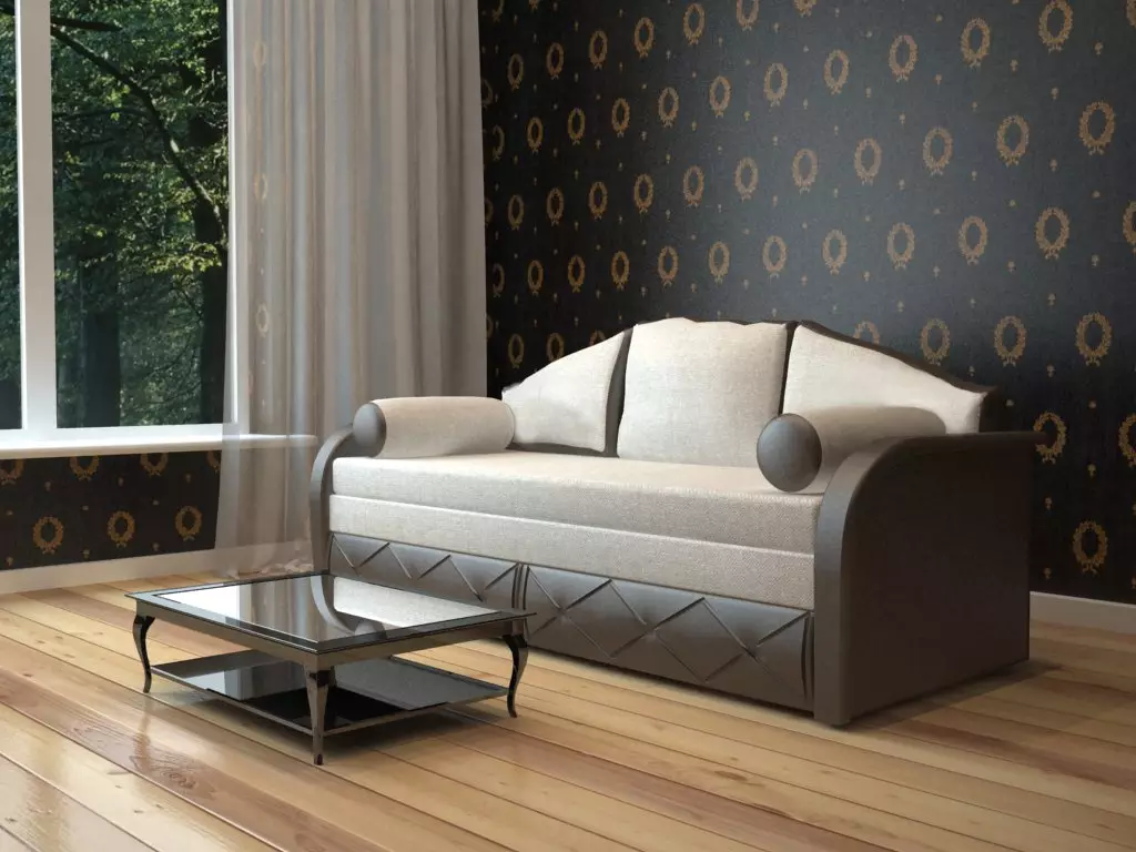 Tilepan Double Sofas: ukuran, milih hiji sofa tilepan 2-seater 9015_8
