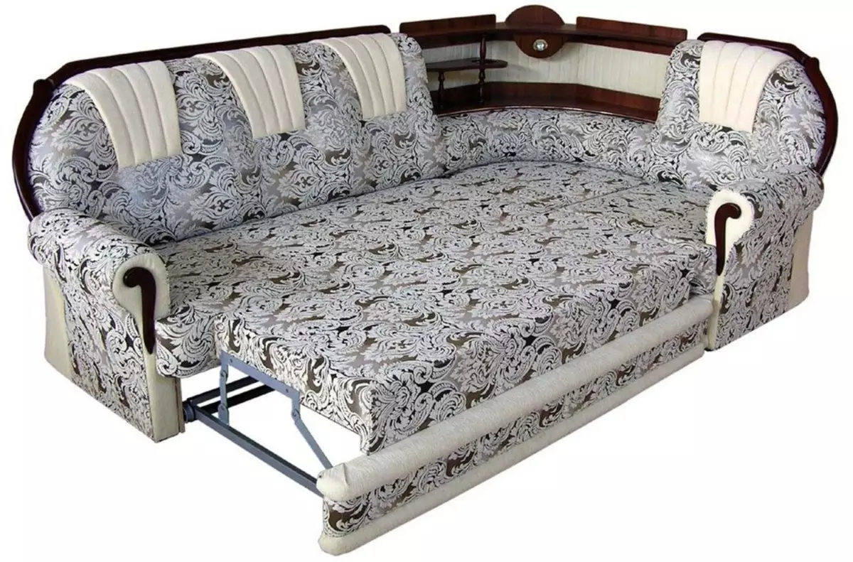 Hjørne sofaer med delfin mekanisme: en sovesofa med et stort soveplass og uten armlener, i stil med moderne og andre 9028_15