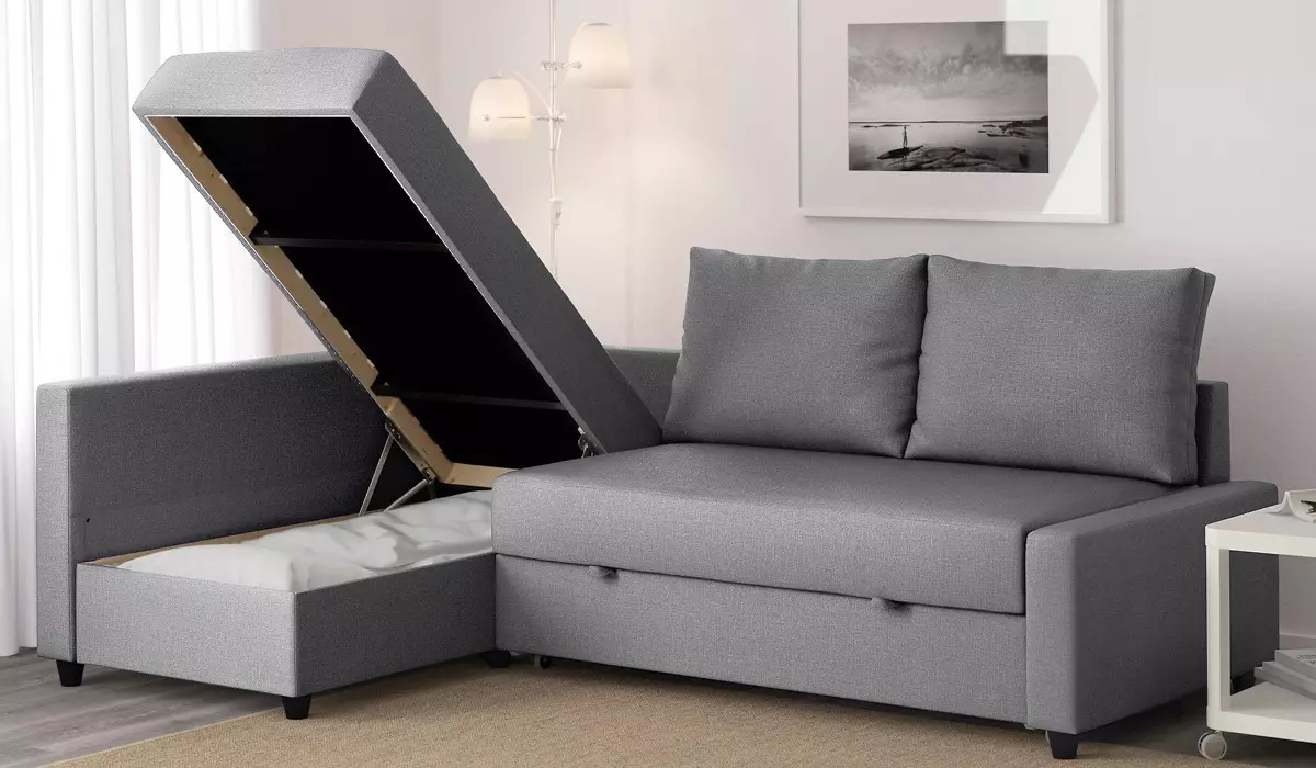 Hjørne sofaer med delfin mekanisme: en sovesofa med et stort soveplass og uten armlener, i stil med moderne og andre 9028_2