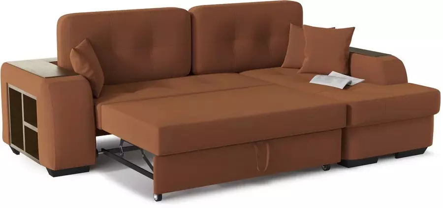 Hjørne sofaer med delfin mekanisme: en sovesofa med et stort soveplass og uten armlener, i stil med moderne og andre 9028_23