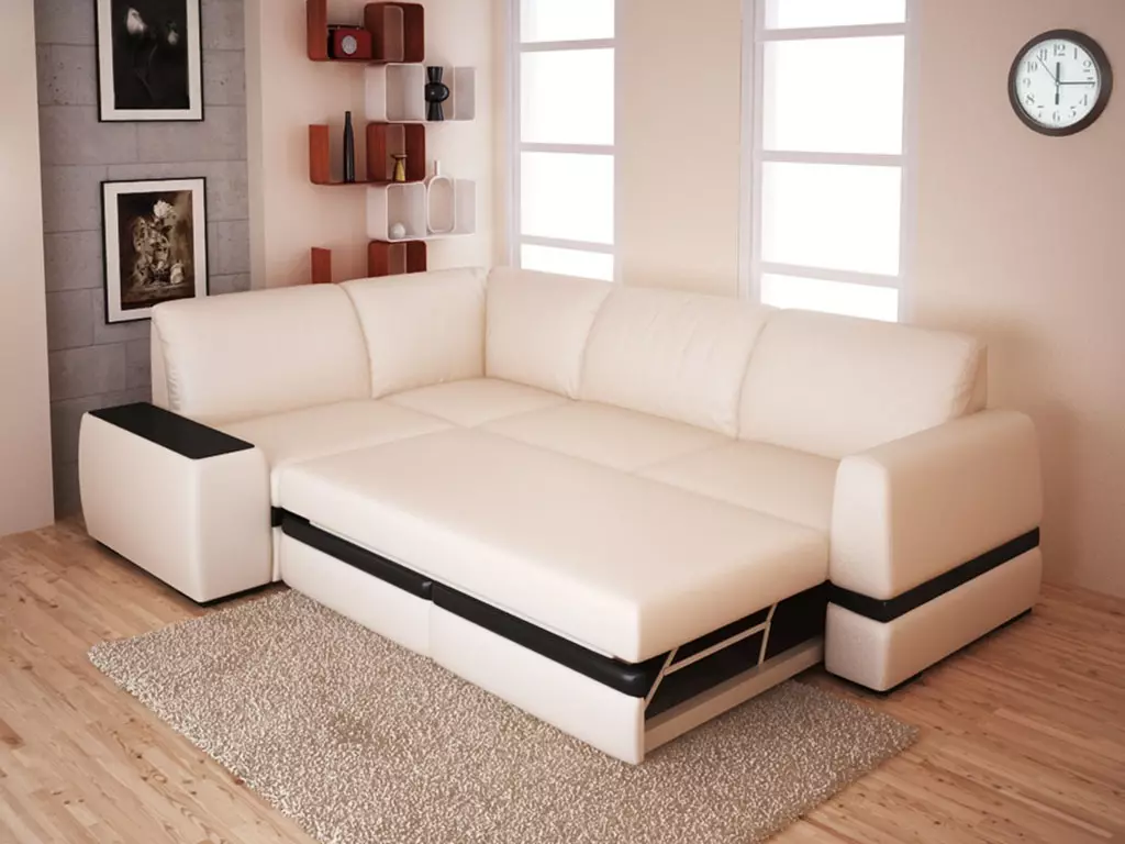 Ъглови дивани с Dolphin механизъм: разтегателен диван с голямо място за спане и без подлакътници, в стила на съвременната и други 9028_3