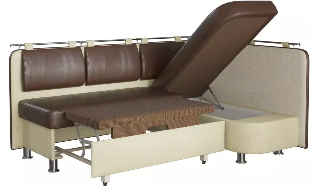 Kaum sofas nrog Dolphin Mechanism: Lub rooj zaum txaj nrog lub qhov chaw pw thiab tsis muaj armrests, hauv cov style ntawm niaj hnub thiab lwm yam 9028_31