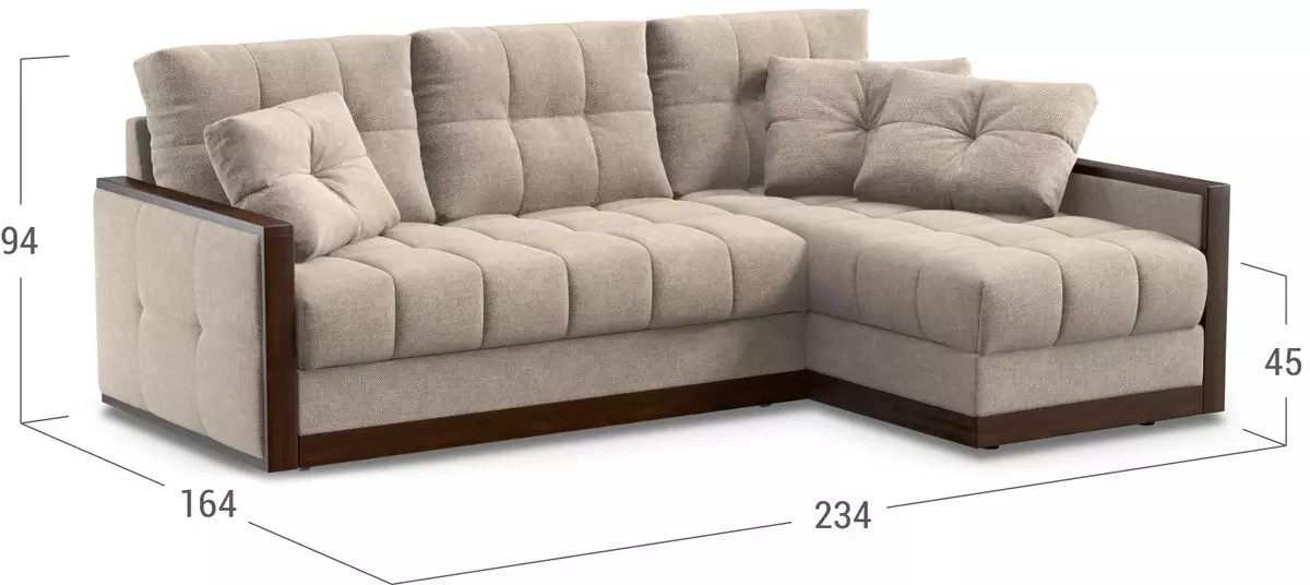 Ъглови дивани с Dolphin механизъм: разтегателен диван с голямо място за спане и без подлакътници, в стила на съвременната и други 9028_39