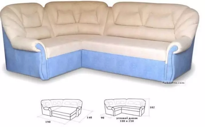 Hjørne sofaer med delfin mekanisme: en sovesofa med et stort soveplass og uten armlener, i stil med moderne og andre 9028_46