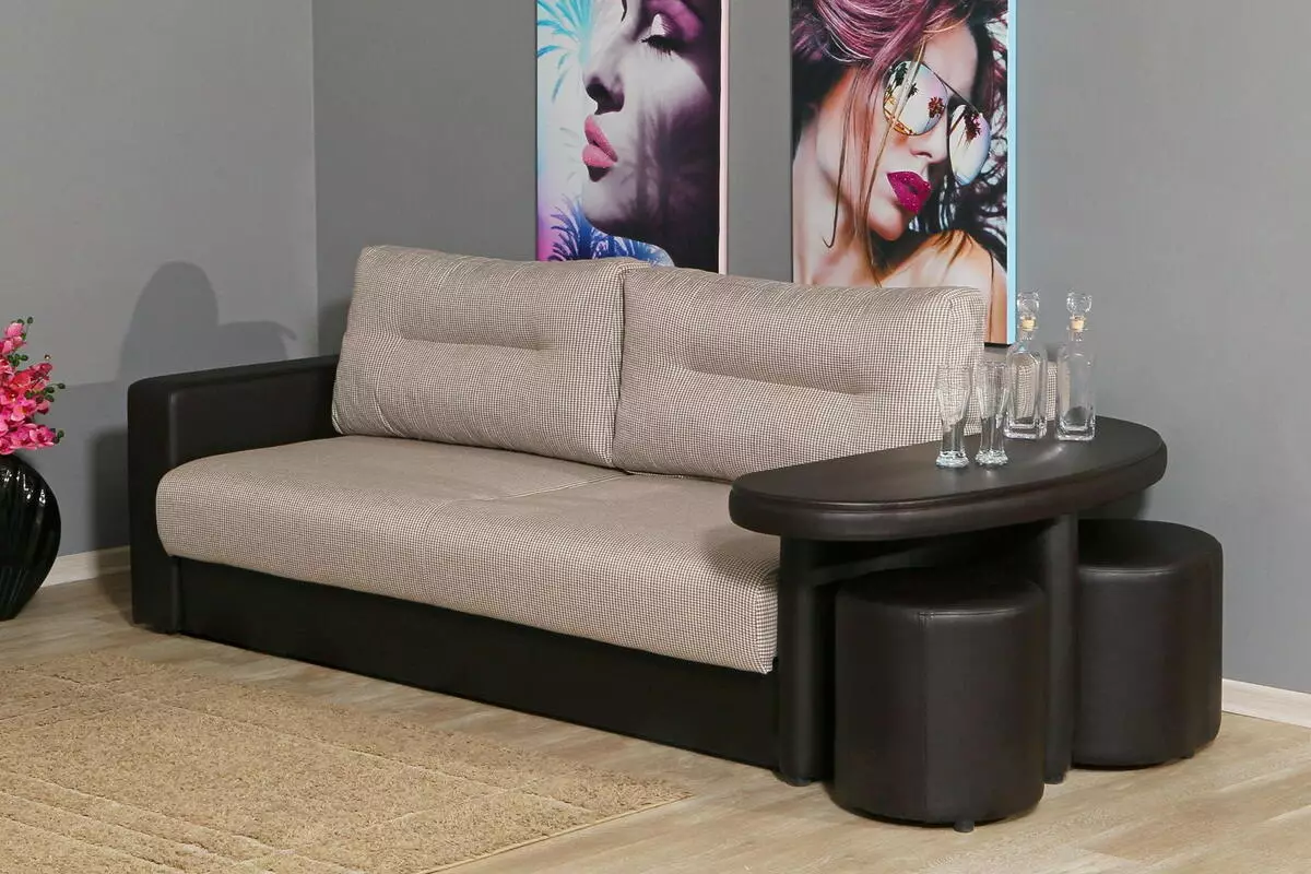 Sofa dengan sandaran tangan: tinjauan model dengan satu dan dua sandaran tangan sempit dan lebar, lembut, sandaran tangan - kotak, tipis dan lipat, dapat dilepas dan stasioner 9031_7