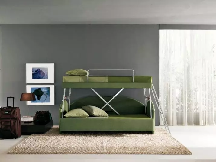 Sofa Transformer di tempat tidur susun: Pilih transformator dua lantai untuk apartemen berukuran kecil 9041_25