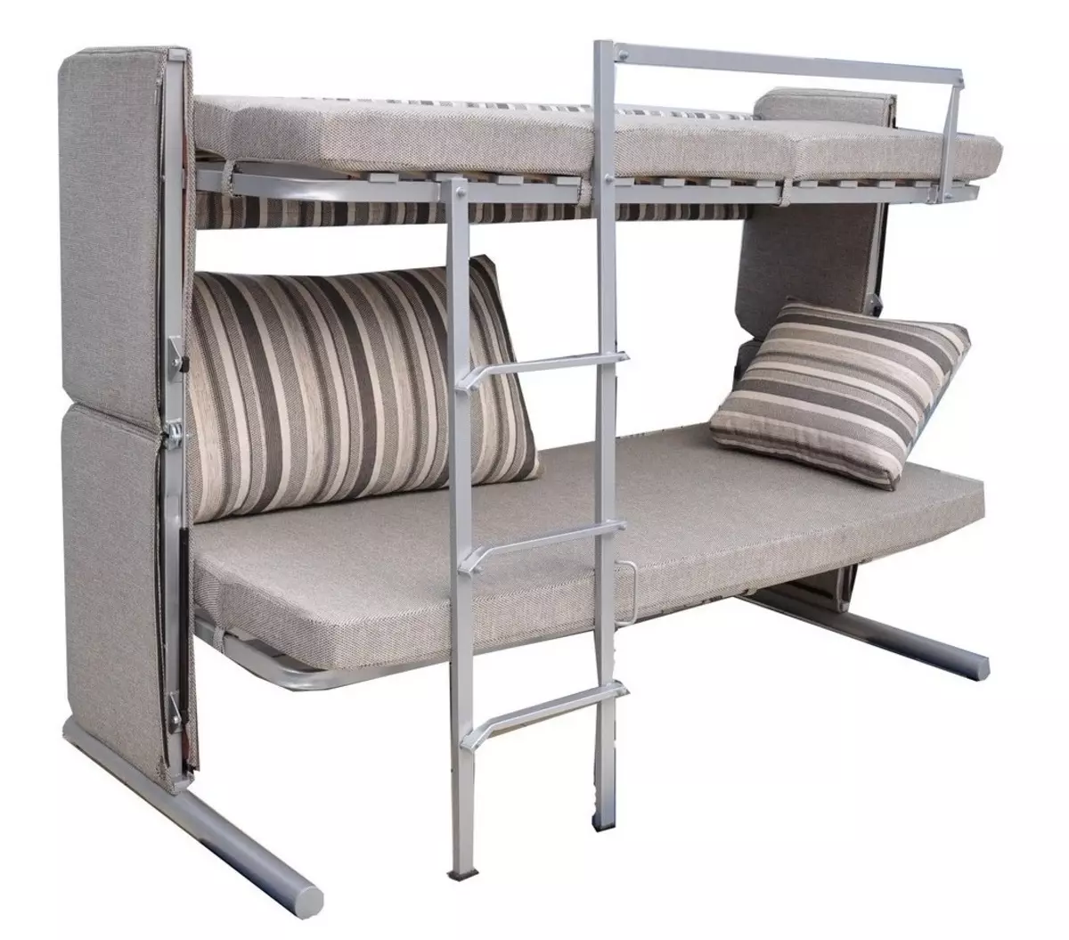 एक बंक बेड में सोफा ट्रांसफार्मर: एक छोटे आकार के अपार्टमेंट के लिए दो मंजिला ट्रांसफार्मर चुनें 9041_43