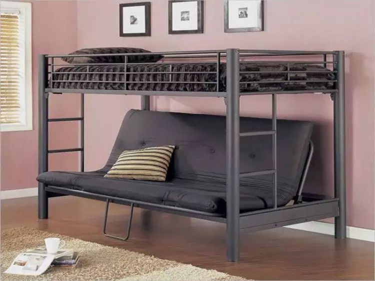 أريكة محول في سرير مرتفع: اختيار محول من طابقين لشقة صغيرة الحجم 9041_50