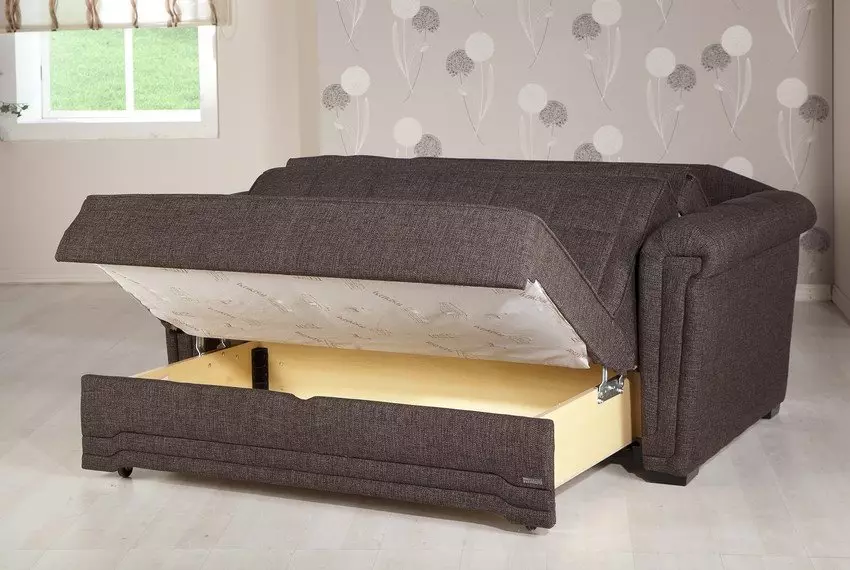 Sofa na may orthopedic mattress at isang kahon para sa linen: 120x190 cm at iba pang mga laki. Paano pumili ng isang modelo? 9055_20