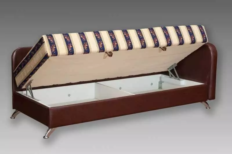 Sofa na may orthopedic mattress at isang kahon para sa linen: 120x190 cm at iba pang mga laki. Paano pumili ng isang modelo? 9055_4