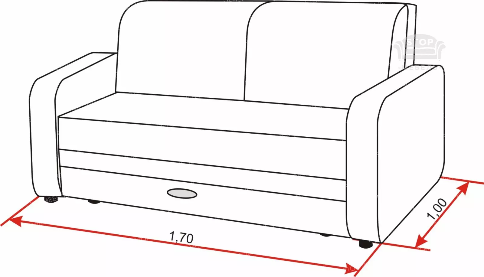 кресло кровать схема чертеж