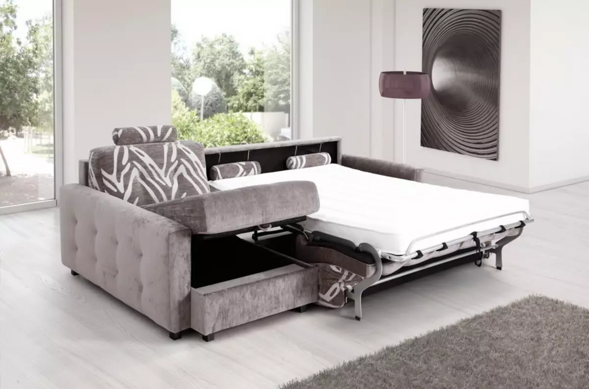 Sofos su Sedaflex mechanizmu: pasirinkite sofa lova su mechanizmu 