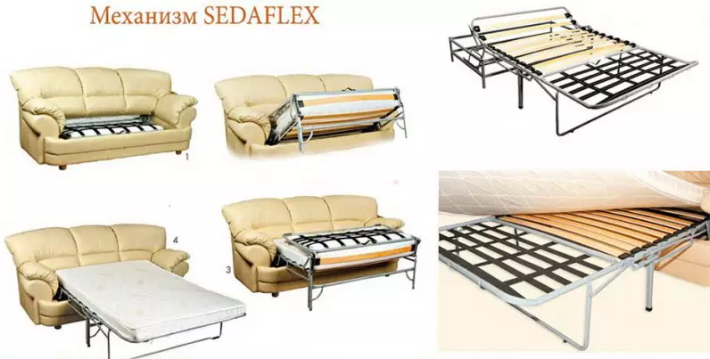 Дивани з механізмом «седафлекс»: вибираємо диван-ліжко з механізмом «американська розкладачка», кутові і вузькі моделі 9069_3