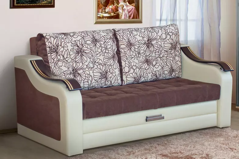Sofa dari Pabrik Ulyanovsk (44 foto): Pilih sudut pada bingkai logam, sofa modular dan langsung dari pabrik mebel 9070_23