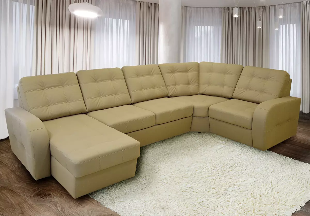 Sofa dari Pabrik Ulyanovsk (44 foto): Pilih sudut pada bingkai logam, sofa modular dan langsung dari pabrik mebel 9070_30