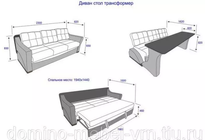 Кечкенә размер өчен трансформатор диваннары (49 фото): Кечкенә бүлмә өчен иң яхшы модельләр, почмаклы, туры һәм модульле диваннар, аларның трансформациясе механизмнары һәм зурлыклары 9079_38