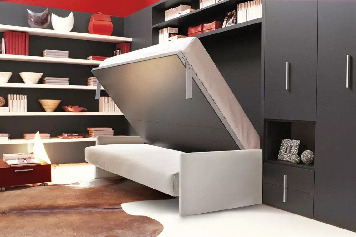 Трансформаторни дивани за маломерен апартамент (49 снимки): Най-добрите модели за една малка стая, преглед на ъглови, преки и модулни дивани, техните механизми и размери на трансформация 9079_7