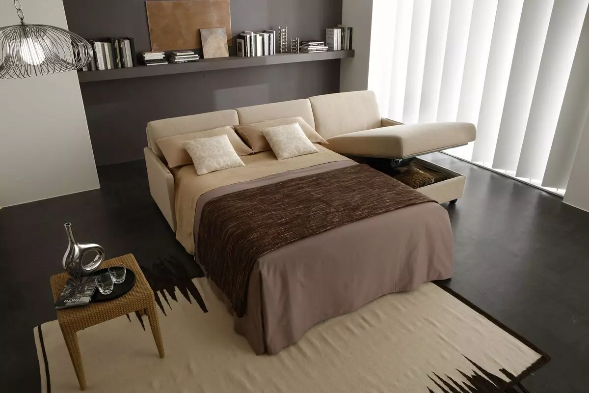 角型折疊雙沙發：方便的雙人型型號，兩張床，尺寸和選擇 9082_25