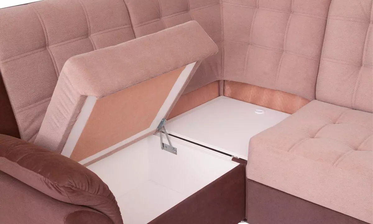 Corner-Type Folding Double Sofas: Oversikt over praktiske dobbeltmodeller og med to senger, deres størrelse og utvalg 9082_27