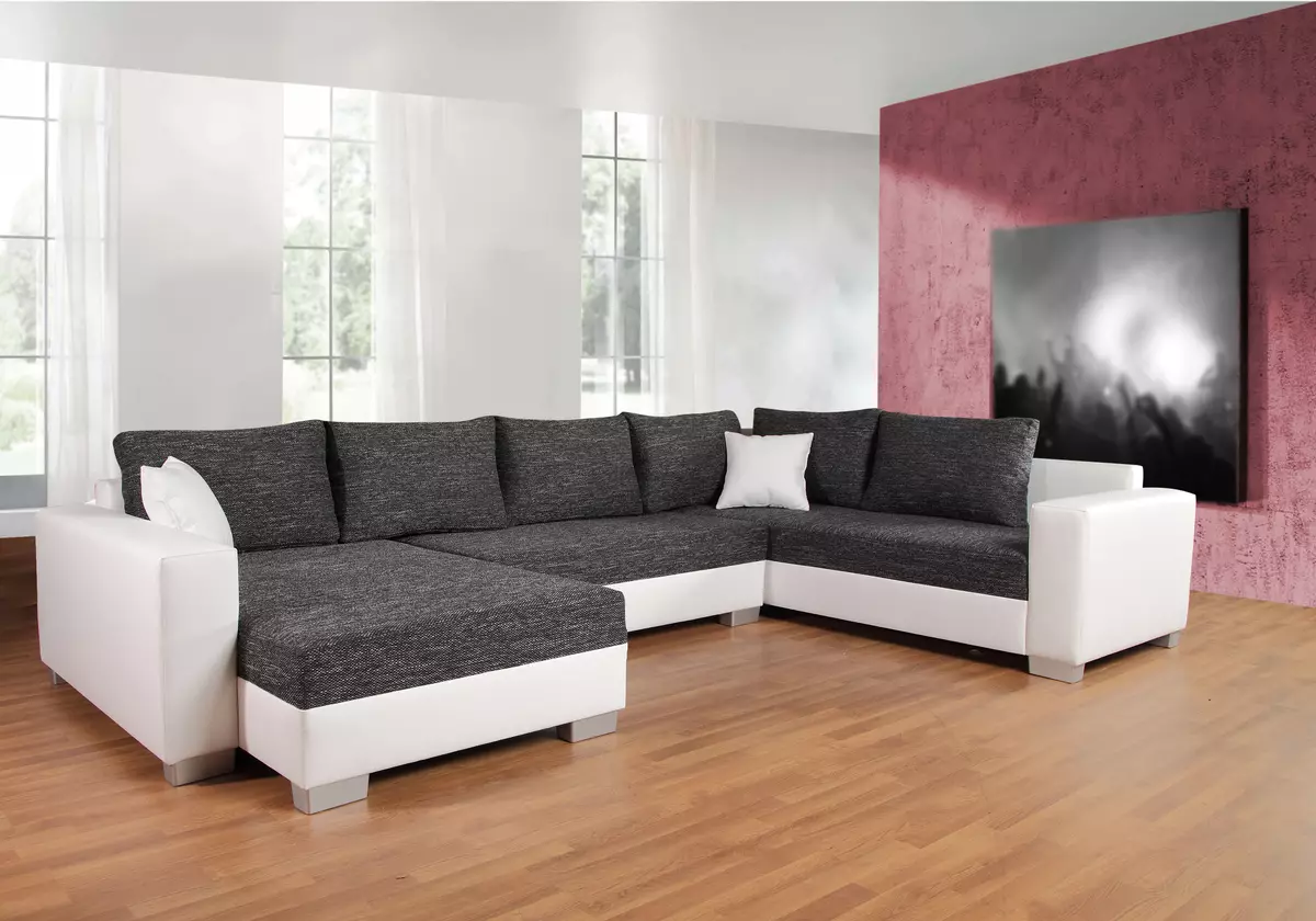 Kulmatyyppi Taitettava kaksinkertaiset sohvat: Yleiskatsaus kätevistä kaksoismalleista ja kahdella vuoteella, niiden koko ja valinta 9082_6