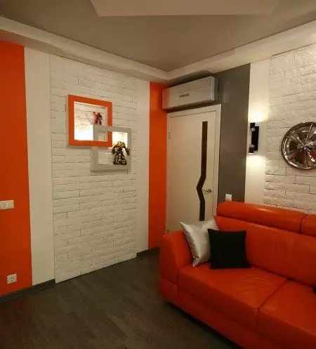 Hall d'entrée dans le style loft (76 photos): cintre et meubles à l'intérieur d'un petit couloir, un design de couloir avec un mur de briques, choisissez un banc et des armoires 9088_10