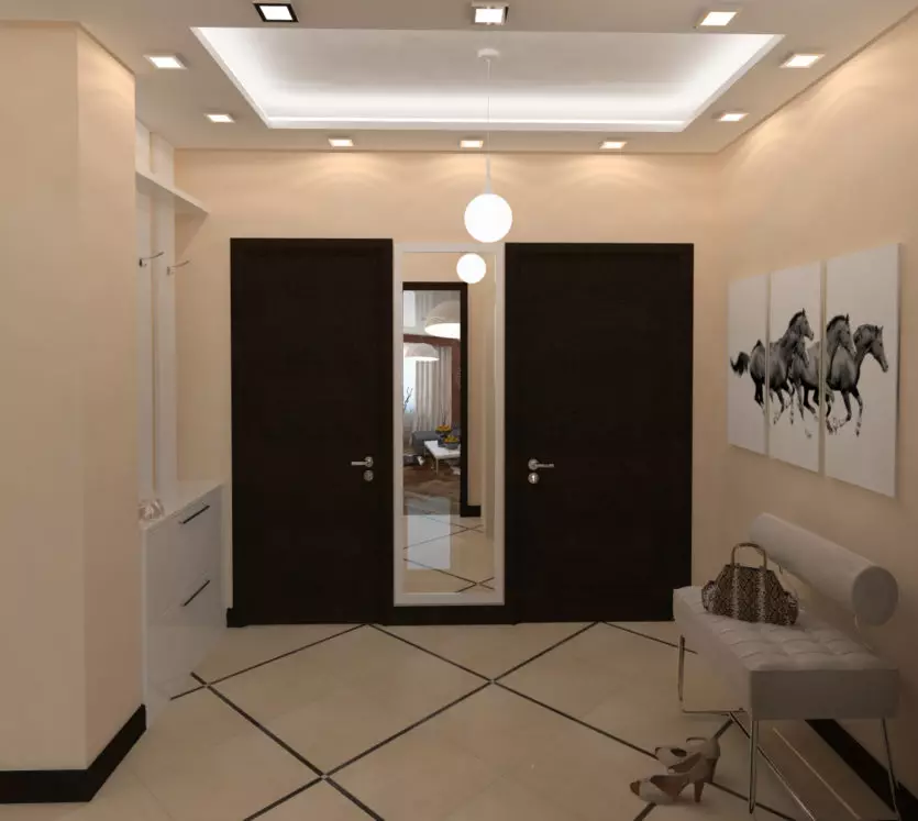 Moderan Eingangshalle: Modernes Design und Flur Finishing-Optionen 9090_34
