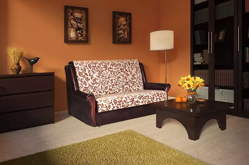 Sofás de acordeón con colchón ortopédico e caixón de liño: camas de sofás de canto e outros modelos 9103_16