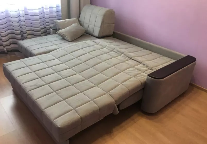 Harmonikus kanapék ortopéd matrac és vászon fiókkal: Corner Sofas ágyak és egyéb modellek 9103_20