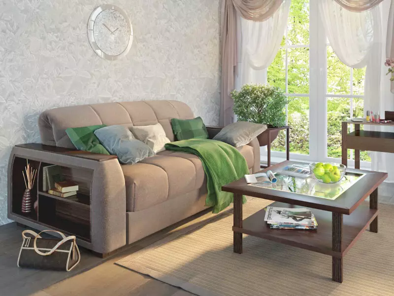 Sofa akordeon dengan kasur ortopedi dan loyer linen: tempat tidur sofa sudut dan model lainnya 9103_41