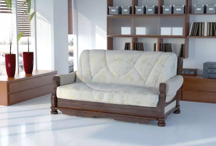 Sofás de acordeón con colchón ortopédico e caixón de liño: camas de sofás de canto e outros modelos 9103_42