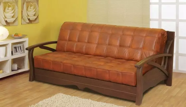 Akòdeyon sofa ak yon matla òtopedik ak tiwa twal fin blan: kabann kwen sofa ak lòt modèl 9103_43