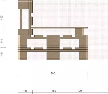 Ang SOFA gikan sa mga palyete sa ilang kaugalingon nga mga kamot (45 Mga Litrato): Step-by-Lakang Pagtudlo sa usa ka anggulo nga sopa gikan sa mga pallets, diagram nga adunay mga sukat. SOFA TABLE SA BALCONY UG UBANG MODELO 9113_23