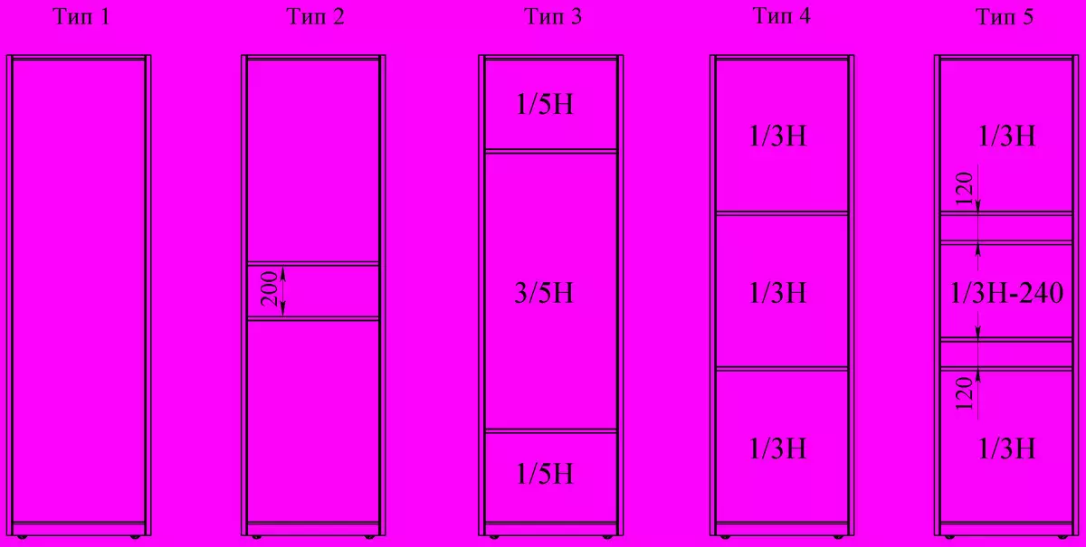 Rozměry skříní na chodbě (27 fotografie): hloubka 30, 35, 40 a 45, 50 a 90 cm, šířka 2 a 3 metry, standardní výška vnitřního prostoru skříně 9114_23