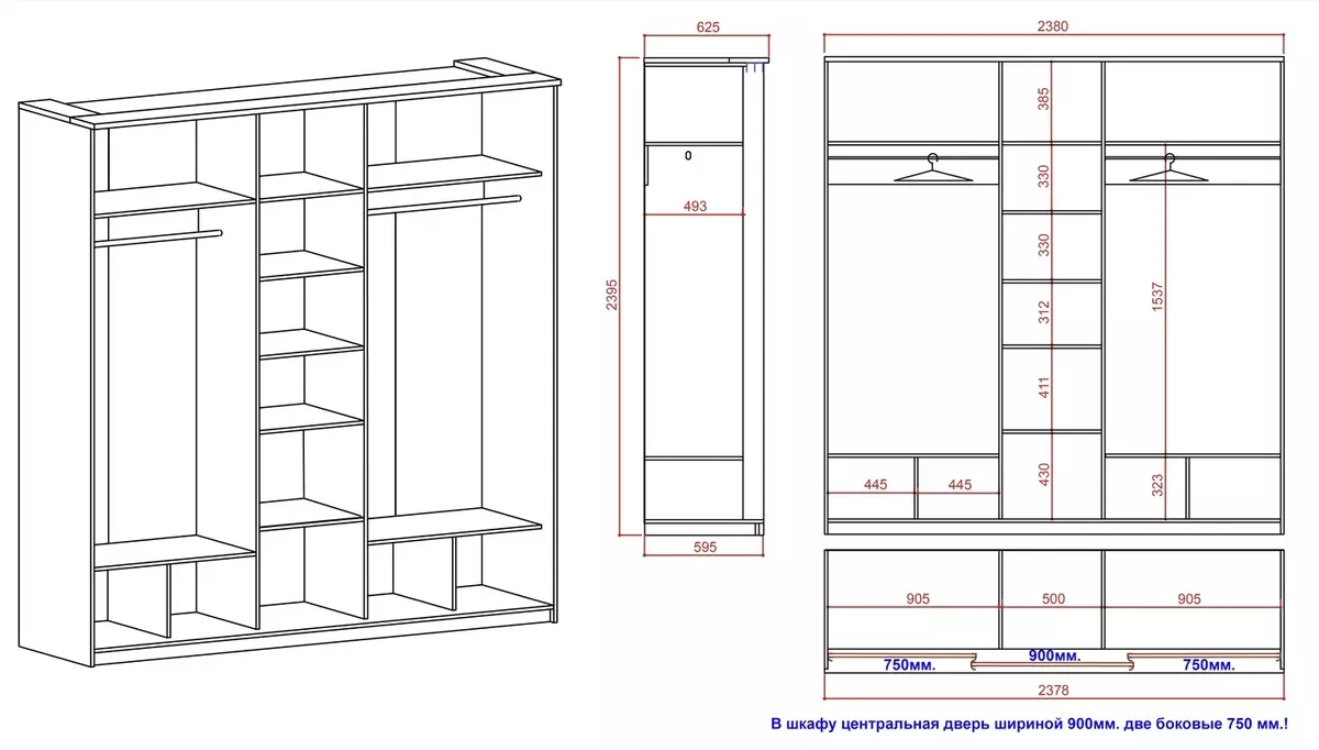 Kích thước của các tủ trên hành lang (27 ảnh): Độ sâu 30, 35, 40 và 45, 50 và 90 cm, chiều rộng 2 và 3 mét, chiều cao tiêu chuẩn của ngăn tủ 9114_5