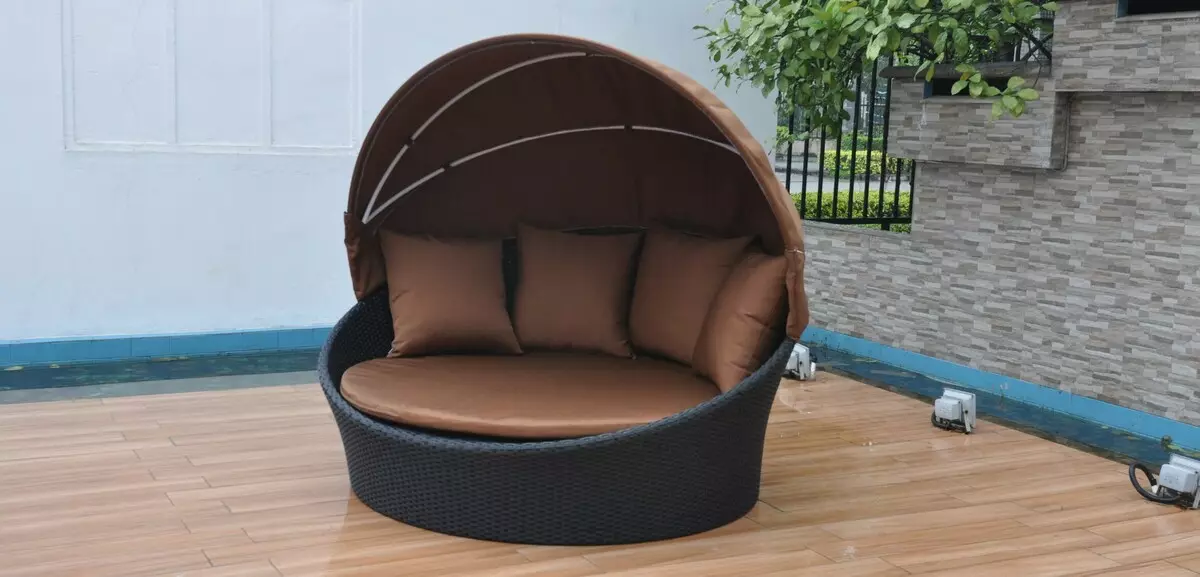 Ghế sofa mây nhân tạo: Ghế sofa Góc và Vườn Wicker thẳng, Vòng, 3-Local và Double Model 9115_14