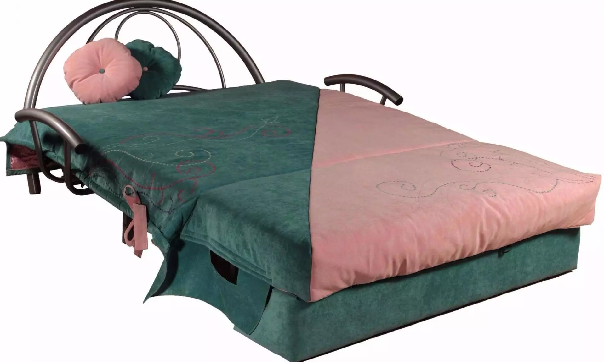 Sofa-dragspel på metallram: med ortopedisk madrass och oberoende fjädrar, med en låda för linne och andra, fabriker 9117_29