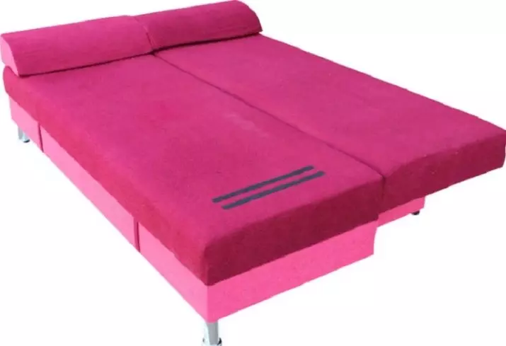 Sofás rosa: exemplos no interior, cor sucia e po-rosa, rosa suave e gris, rosa pálido e outros tons 9119_12