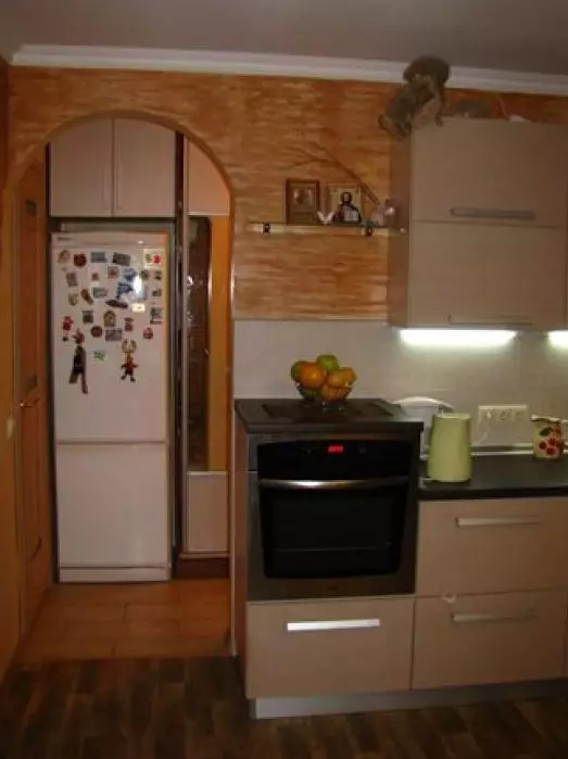 Koelkast in de gang (32 foto's): HALLWAY Design-opties met apparatuur. Hoe de koelkast in de gang te verbergen? 9132_10