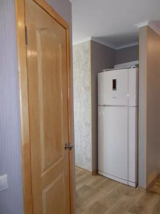 Frigider în hol (32 fotografii): Opțiuni de proiectare a holurilor cu aparate. Cum să ascundeți frigiderul în coridor? 9132_15